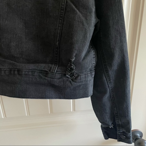 Wild Fable Black Cropped Trucker Denim Jacket XS - Picture 9 of 14